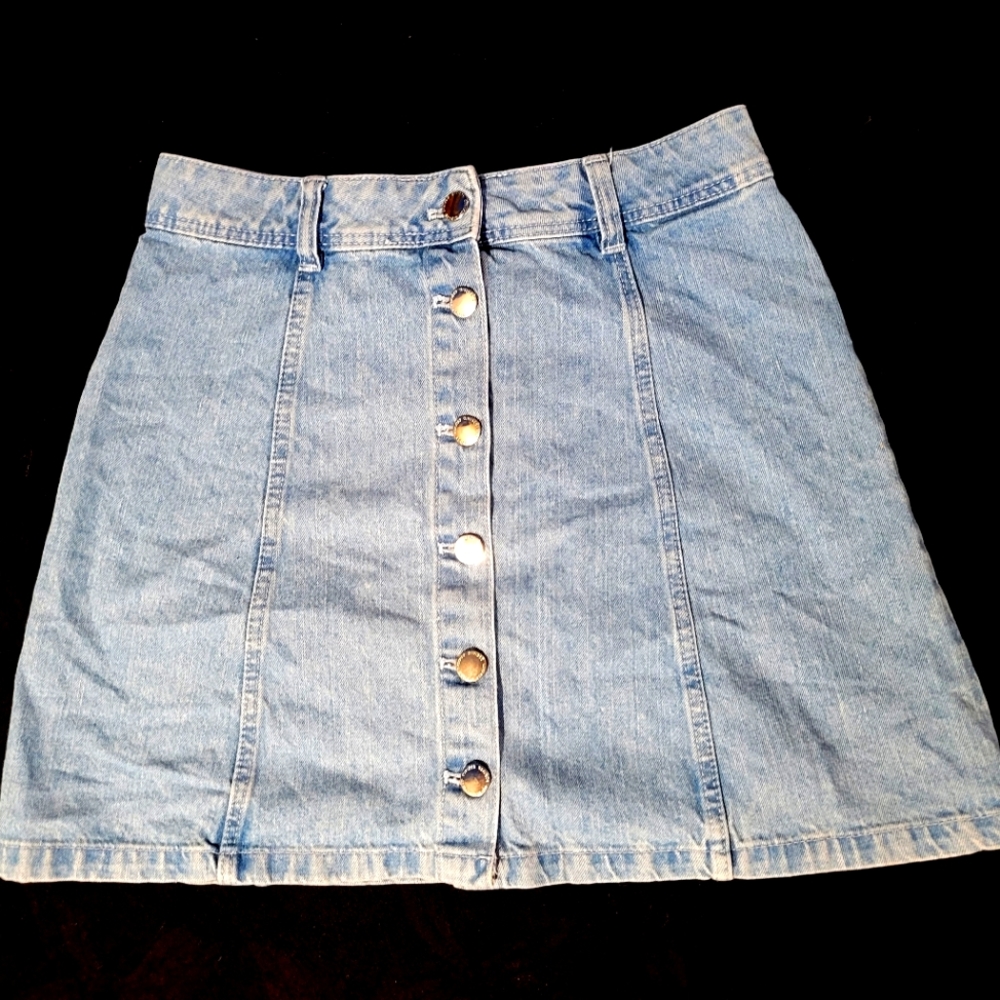 H&M Demin Button Down Skirt
